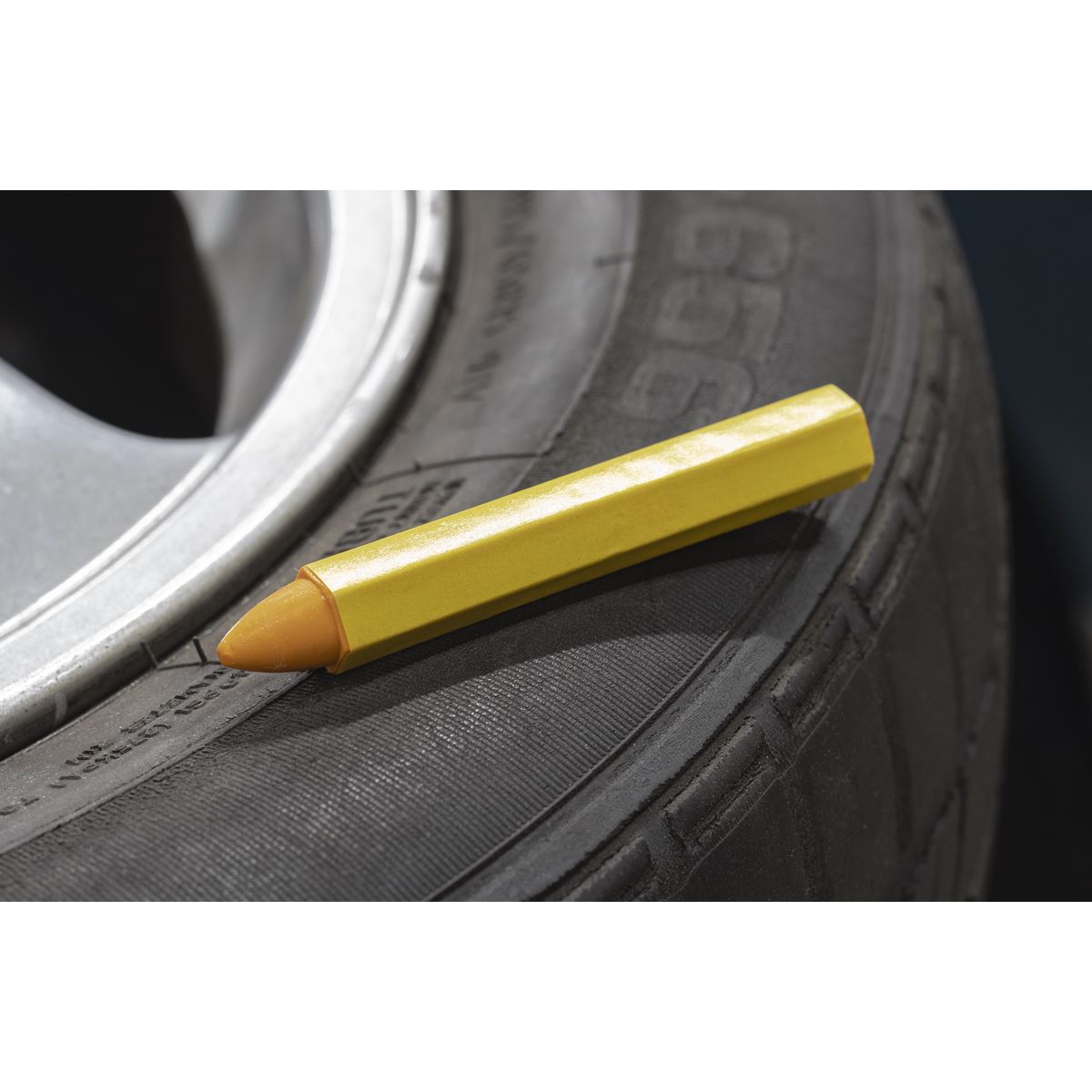 Sealey Tyre Marking Crayon - Yellow Pack of 6 TST14