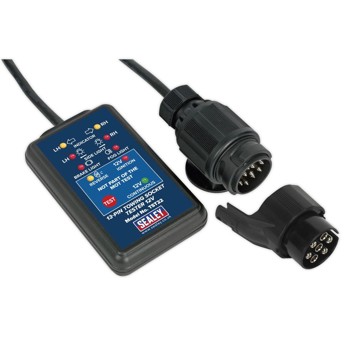 Sealey Towing Socket Tester 13-Pin 12V - DVSA Approved TST22