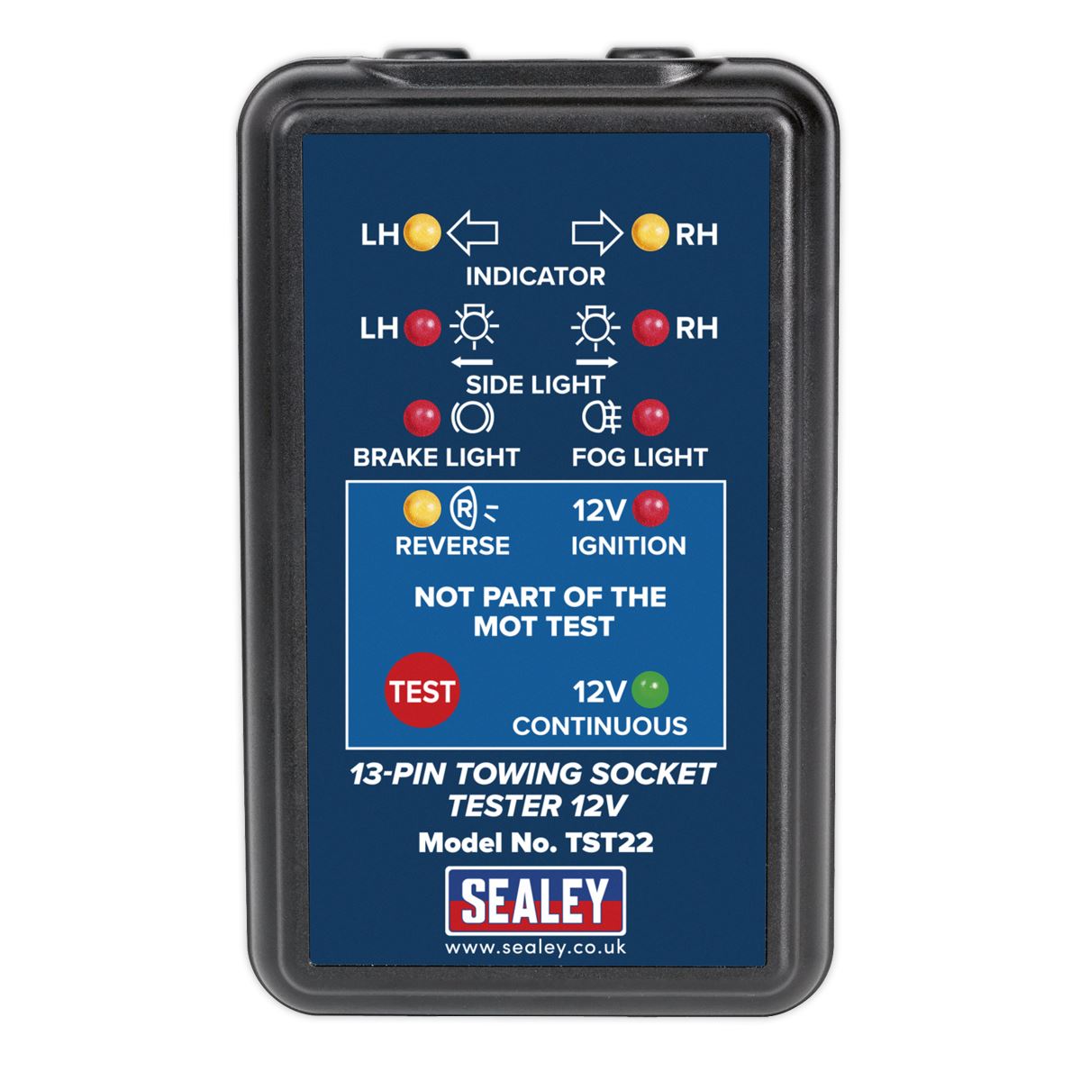 Sealey Towing Socket Tester 13-Pin 12V - DVSA Approved TST22