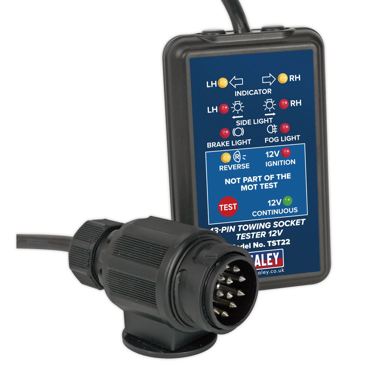 Sealey Towing Socket Tester 13-Pin 12V - DVSA Approved TST22