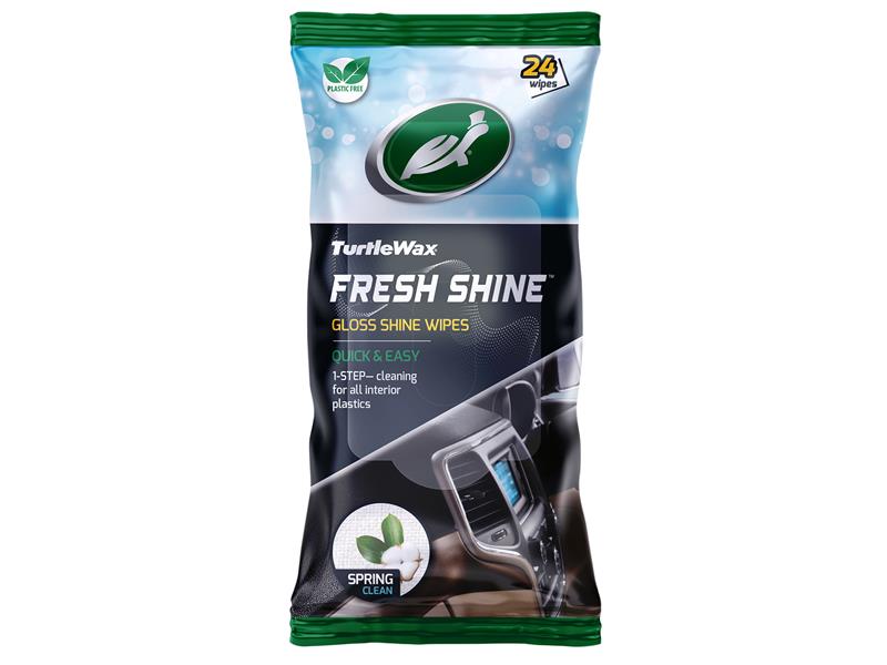 Turtle Wax Fresh Shine Gloss Wipes, Spring Fresh (Pack of 24) TWX54071