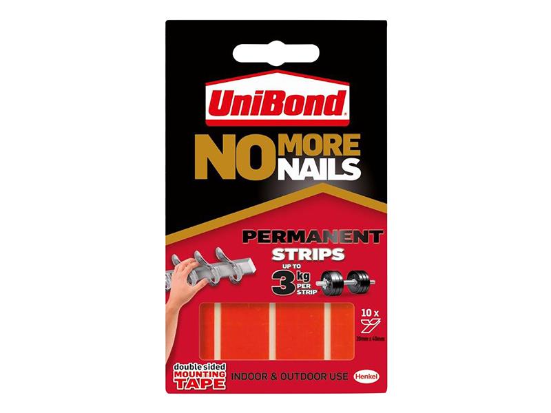 UniBond No More Nails Permanent Pads 19mm x 40mm (Pack of 10) UNI781740
