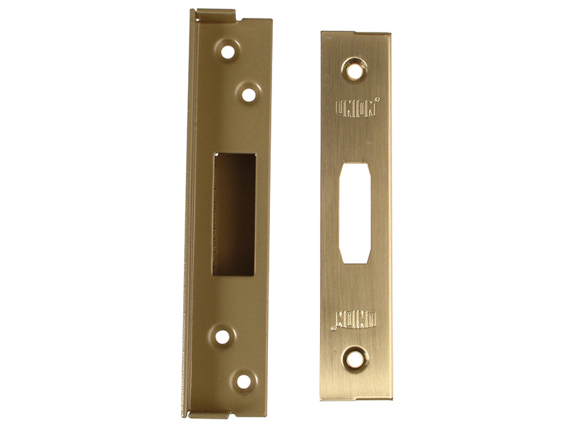 UNION StrongBOLT 2100 Mortice Deadlock Rebate Kit 13mm Polished Brass Box UNNJ2100R05P
