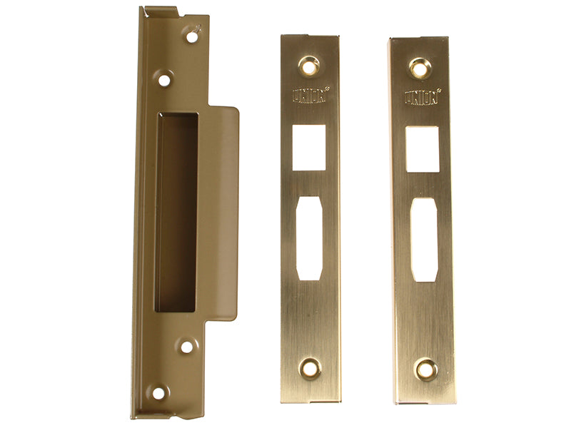 UNION StrongBOLT 2200 Mortice Sashlock Rebate Kit 13mm Polished Brass Box UNNJ2200R05P