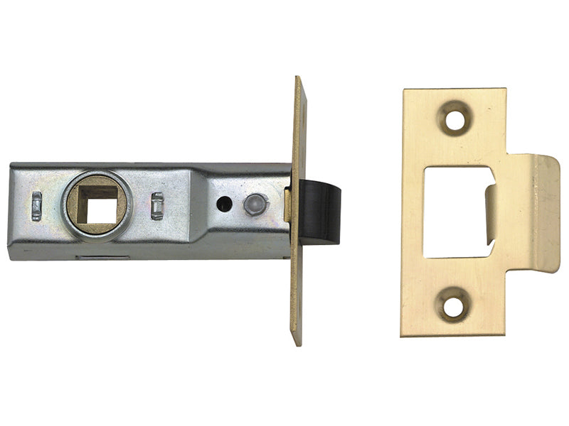 UNION Tubular Mortice Latch 2648 Silver Enamel 76mm 3 in Visi UNNY2648SE30