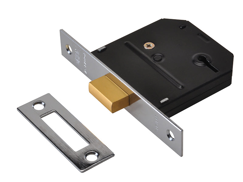 UNION ES-DL Essentials 3 Lever Mortice Deadlock Polished Brass 79mm 3in Visi UNNYESDLPB30
