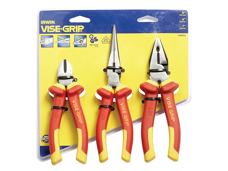IRWIN Vise-Grip VIS10505519 VDE Pliers Set, 3 Piece