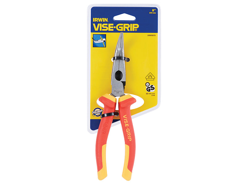 IRWIN Vise-Grip High Leverage VDE Bent Nose Pliers 200mm (8in) VIS10505870