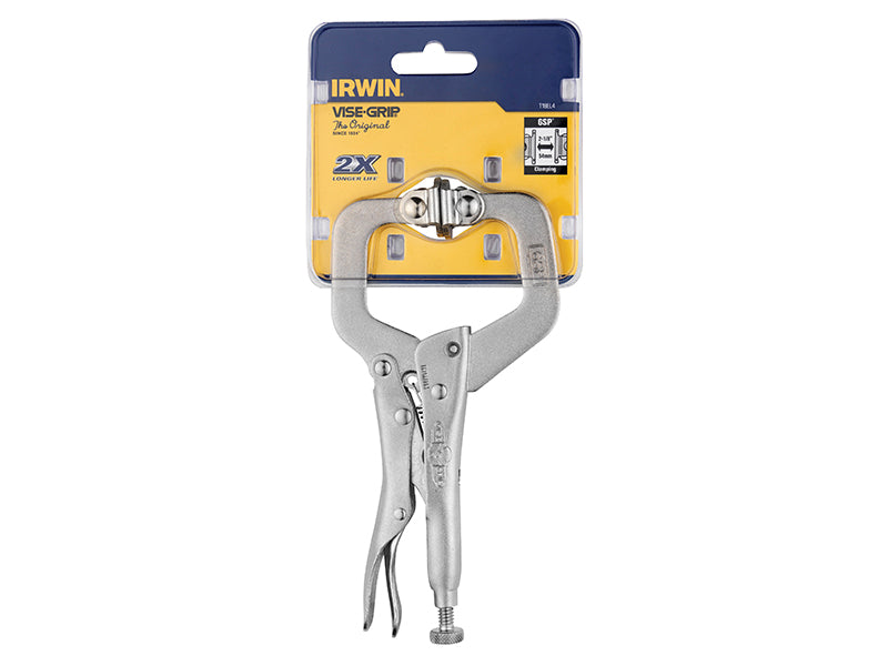 IRWIN Vise-Grip 6SP Locking C-Clamp Swivel Pad 150mm (6in) VIS6SP