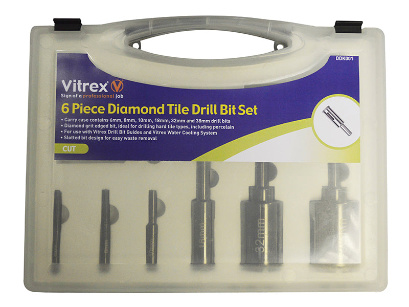 Vitrex DDK001 Porcelain Drill Kit, 6 Piece VITDDK001