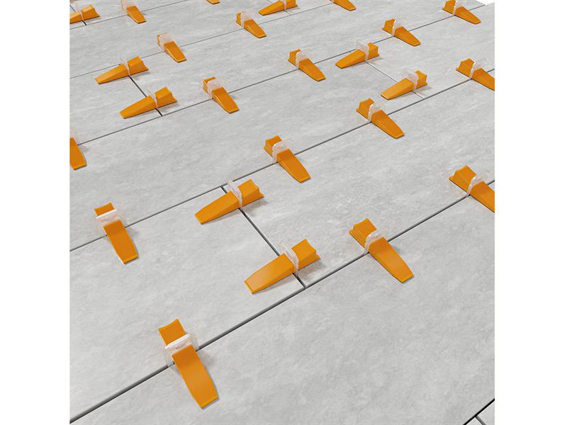 Vitrex Tile Levelling Clips & Wedges 150 Automatically Aligns Tile VITLASHXL150