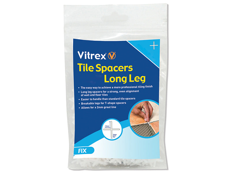 Vitrex Long Leg Spacer 3mm (Pack 1500) VITLLS31500