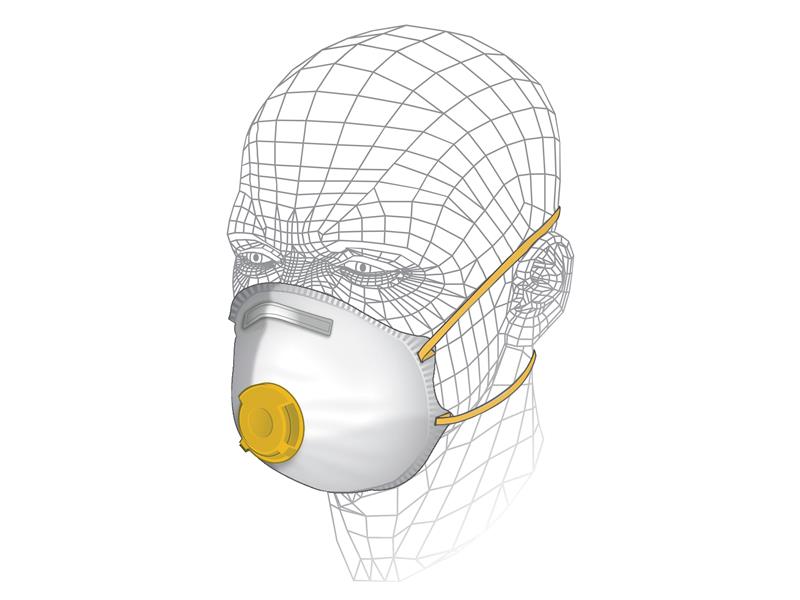 Vitrex Premium Valved Power Tool & MDF Respirator P2 VITS40710