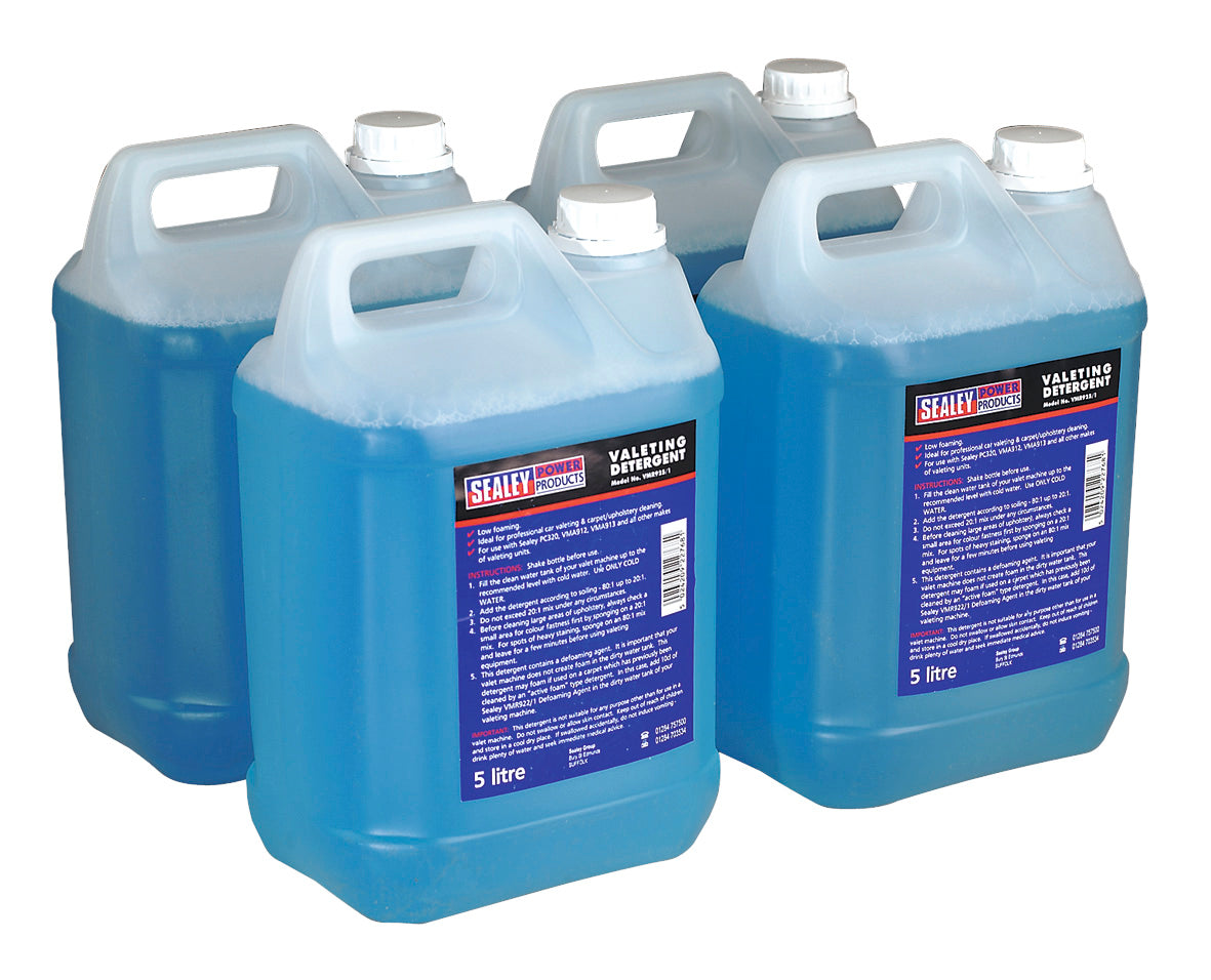 Sealey Carpet/Upholstery Detergent 5L Pack of 4 VMR925