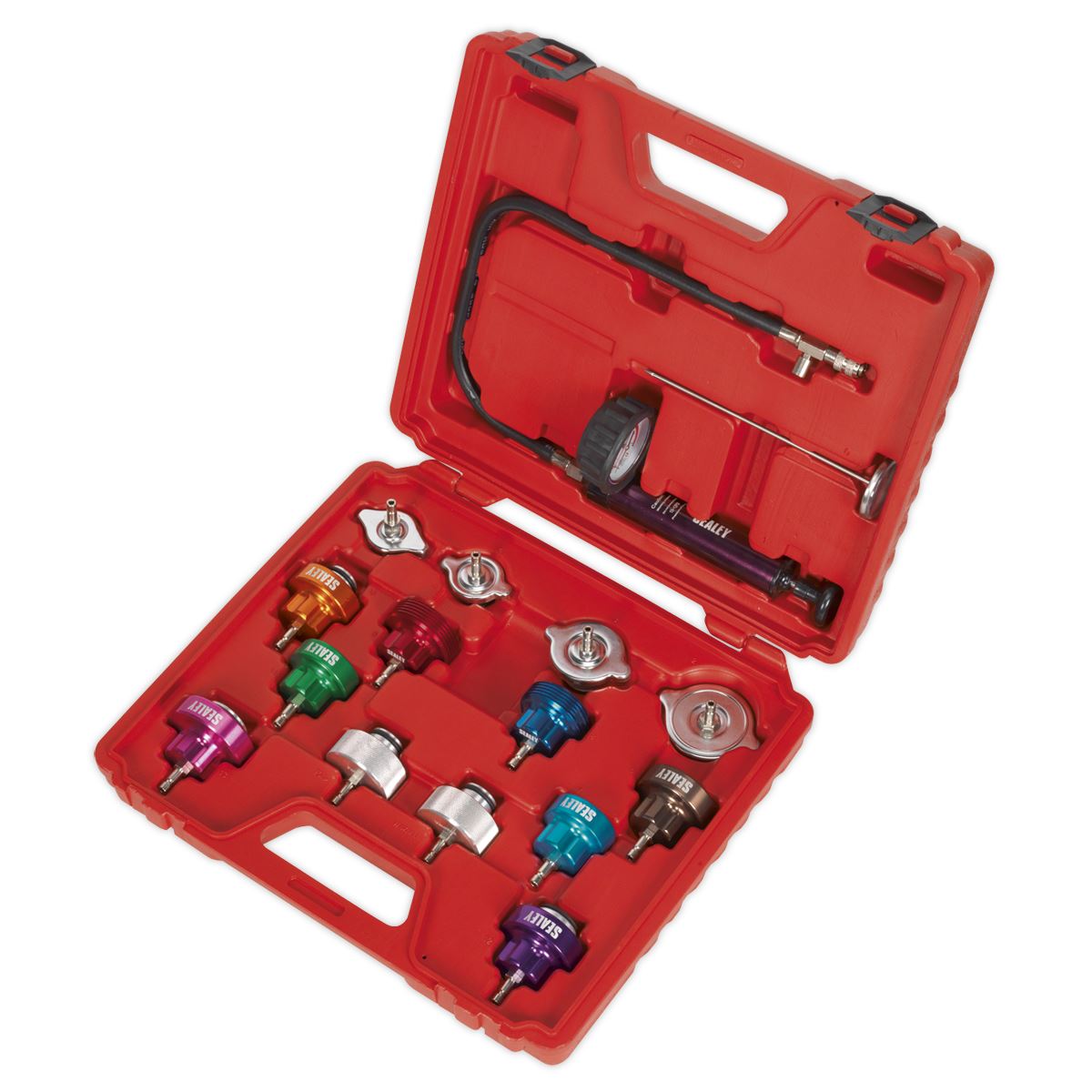 Sealey Cooling System Pressure Test Kit 16pc VS006