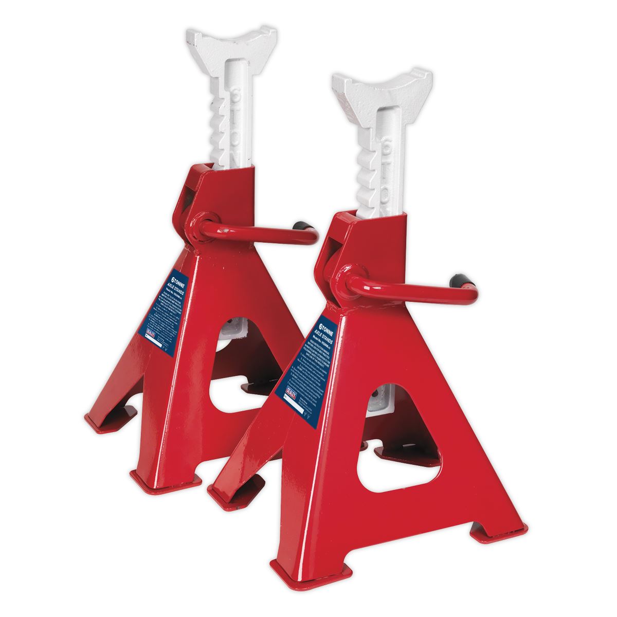 Sealey Axle Stands (Pair) 6tonne Capacity per Stand Ratchet Type VS2006