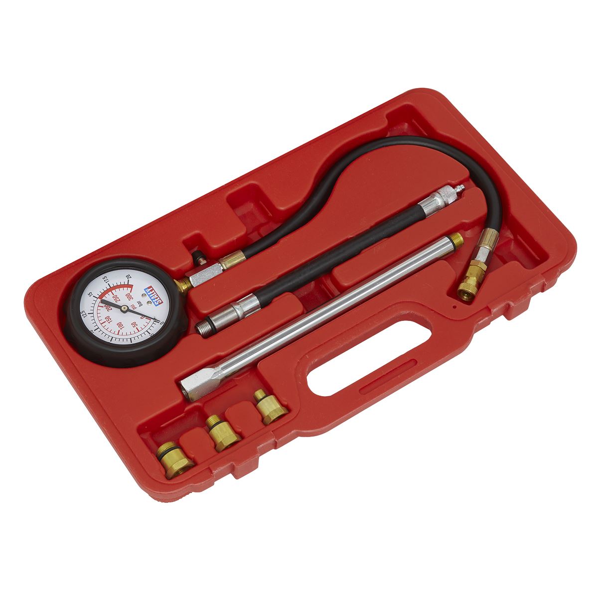 Sealey Petrol Engine Compression Tester Deluxe Kit 6pc VSE300D