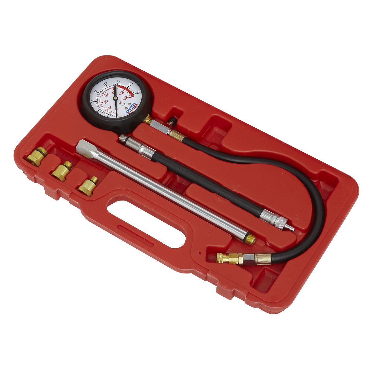 Sealey Petrol Engine Compression Tester Deluxe Kit 6pc VSE300D