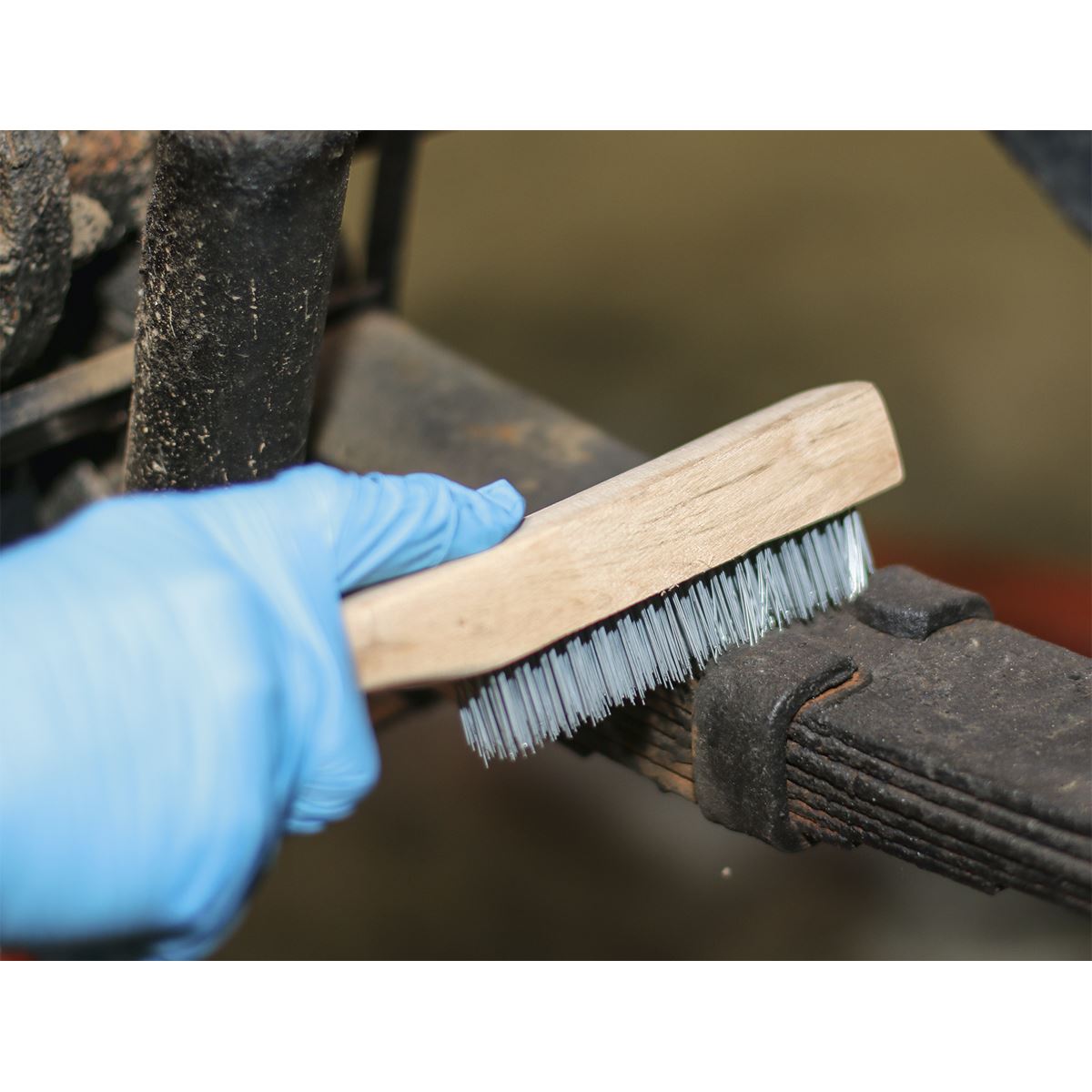 Sealey Engineer�s Wire Brush with Steel Fill 260mm WB02