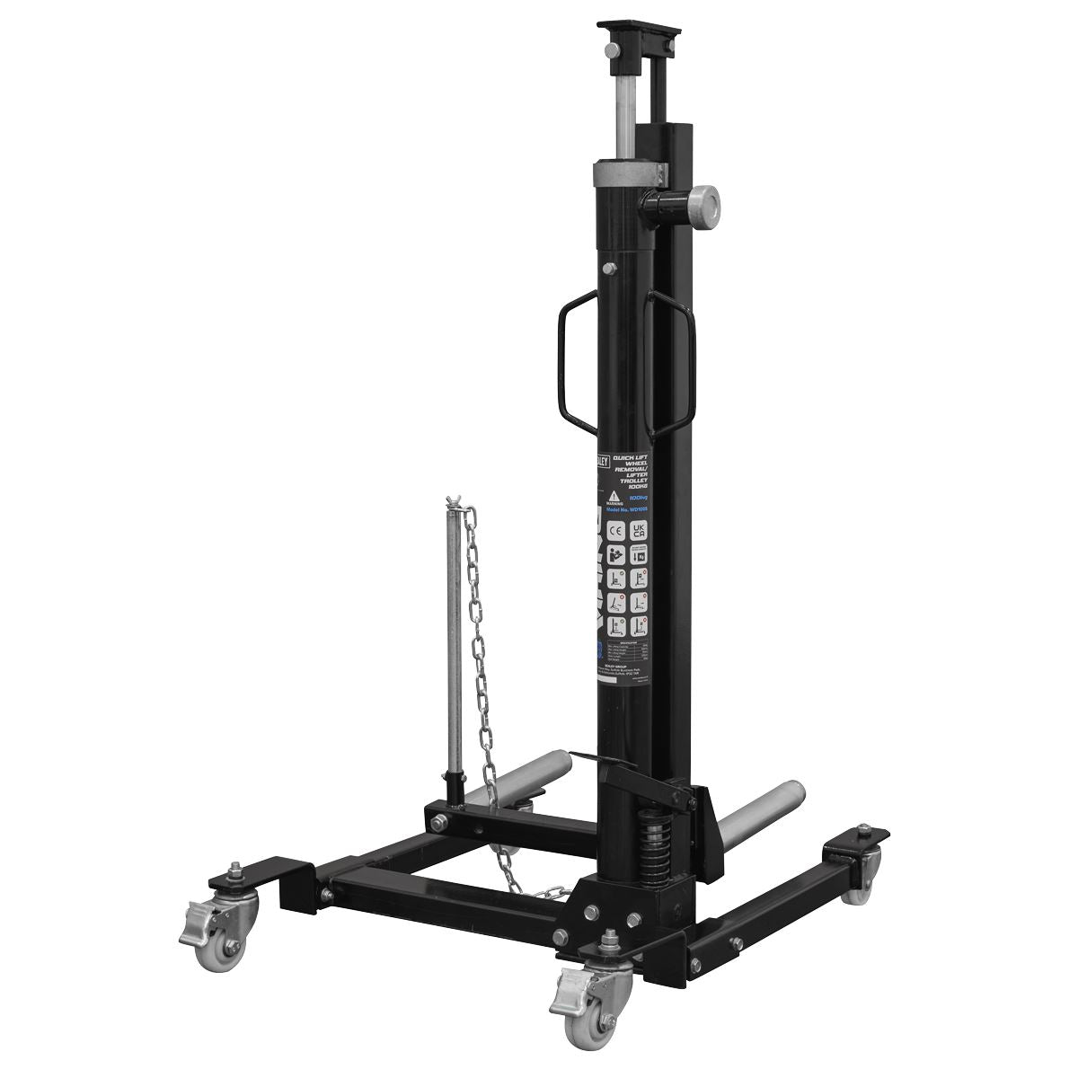 Sealey Viking Quick Lift Wheel Removal Lifter Trolley 100kg Capacity WD100S