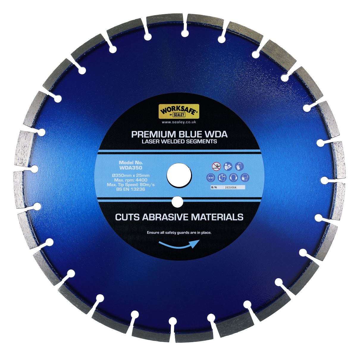 Sealey Premium Blue WDA Diamond Blade �350 x 25mm WDA350
