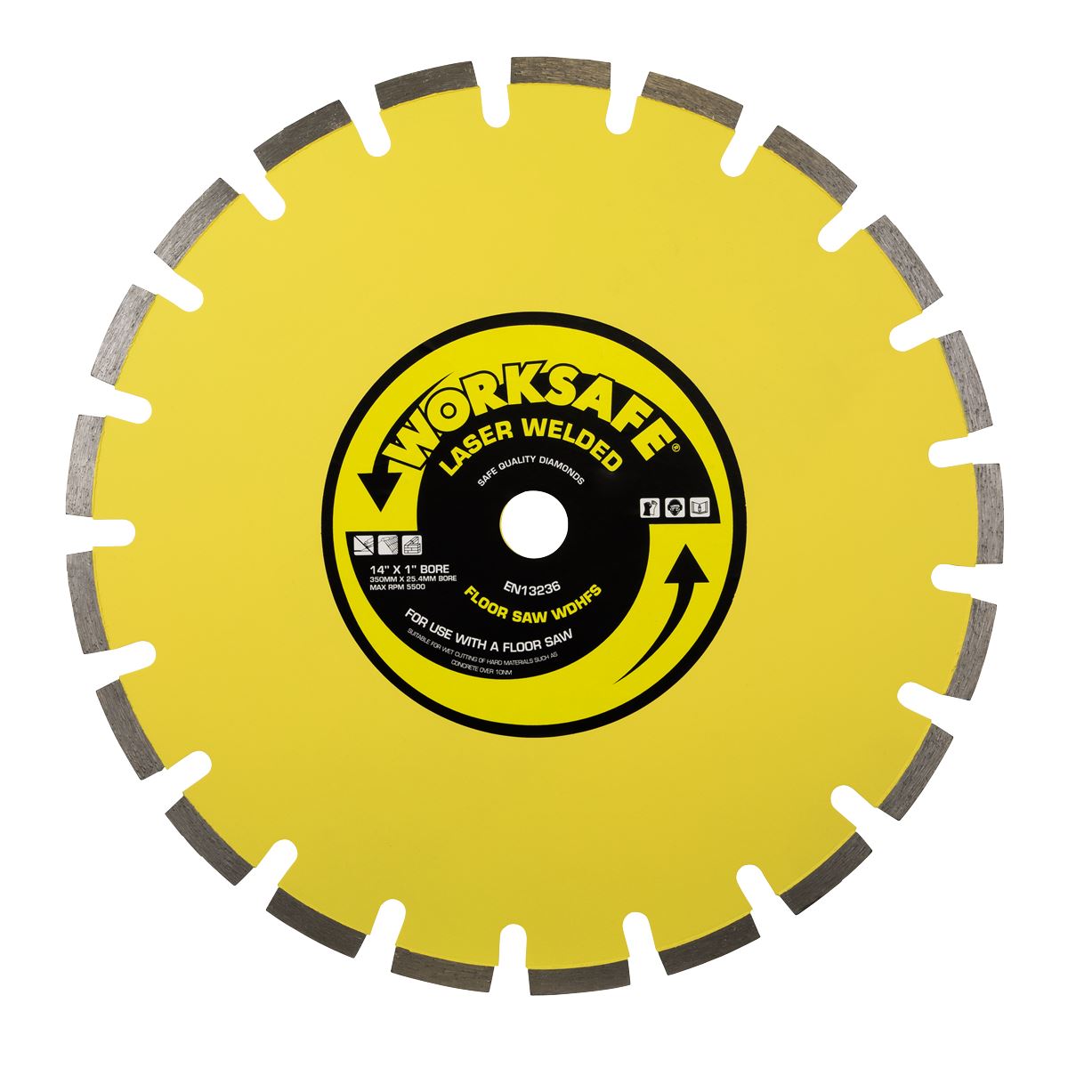 Sealey Floor Saw Blade (Hard) �350 x �25mm WDHFS350