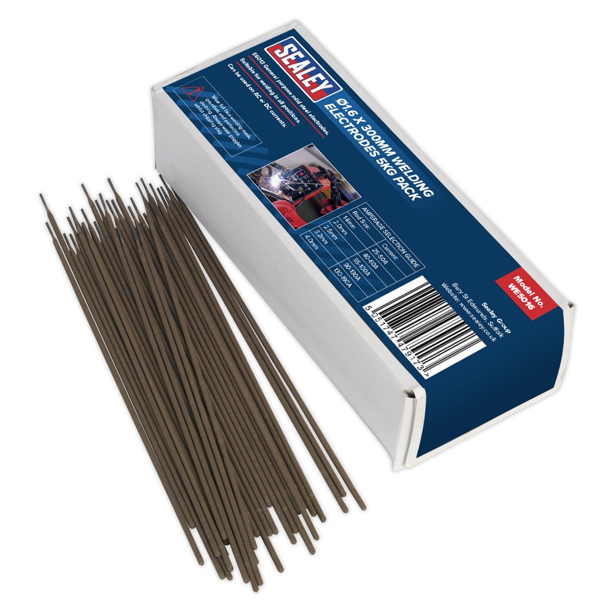 Sealey Welding Electrodes �1.6 x 300mm 5kg Pack WE5016