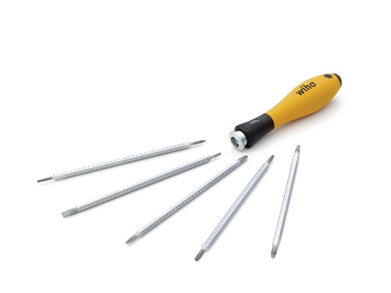 Wiha SYSTEM 4 SoftFinish® ESD Interchangeable Screwdriver Set, 12 Piece WHA31499
