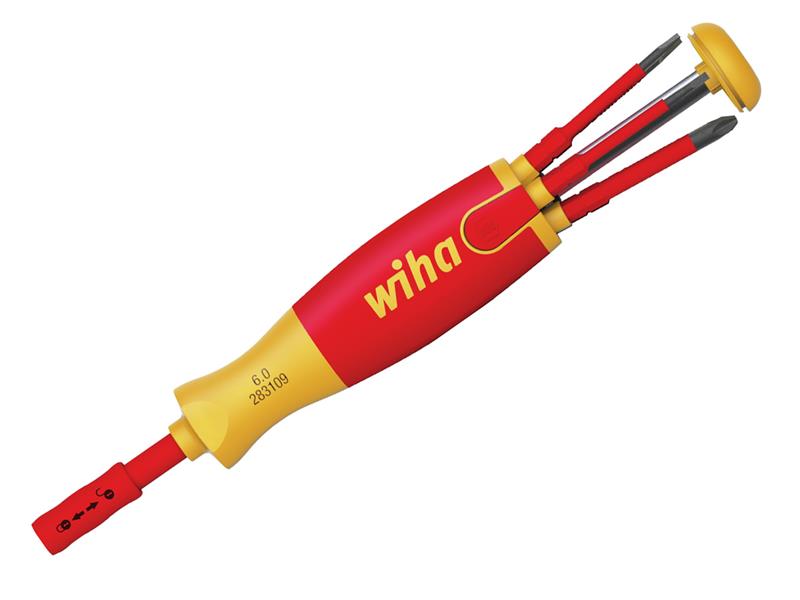 Wiha LiftUp electric Bit Magazine SL/PH Screwdriver Set, 6 Piece WHA38612