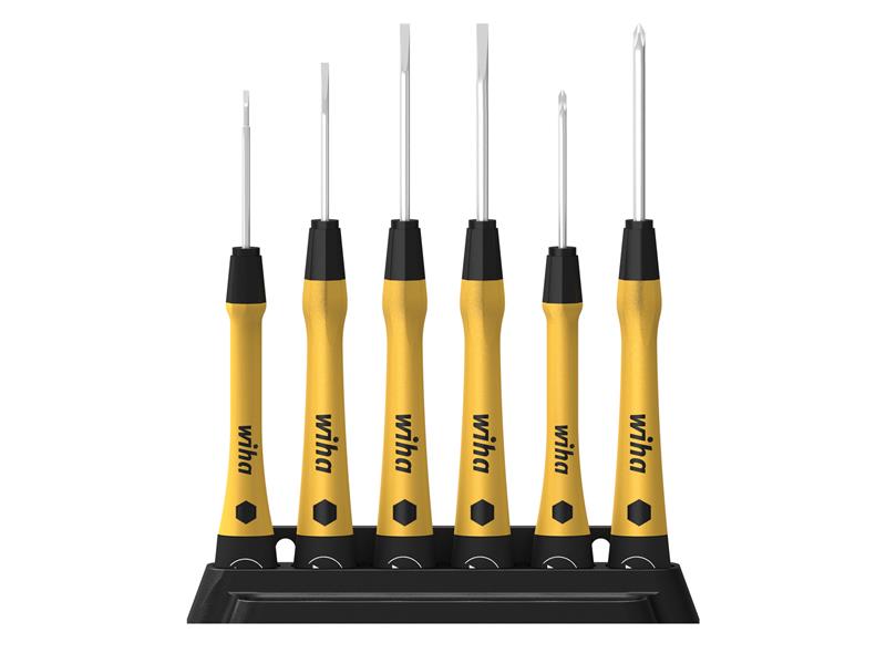 Wiha PicoFinish® SL/PH Fine ESD Screwdriver Set, 7 Piece WHA43707