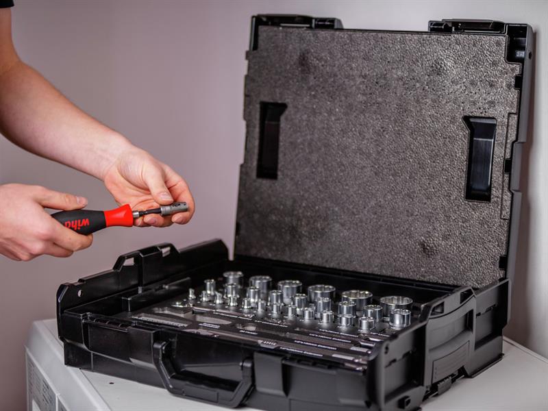 Wiha 1/4" And 1/2" Nut Driver Bit Set 60 Piece inc L-BOXX Carry Case WHA44685