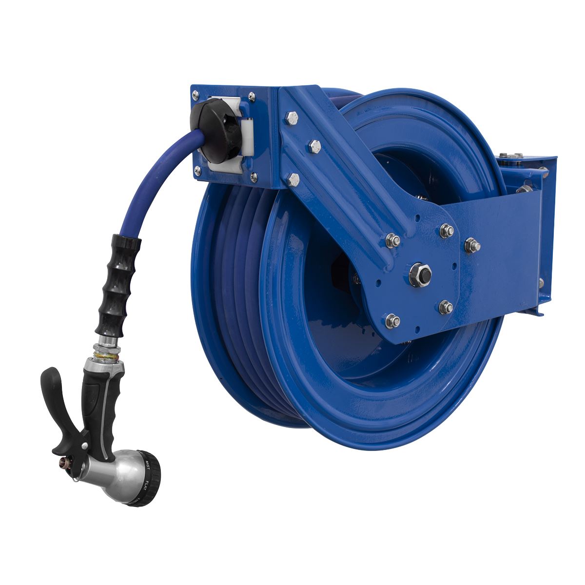 Sealey Heavy-Duty Retractable Water Hose Reel 15m �13mm ID Rubber Hose WHR1512