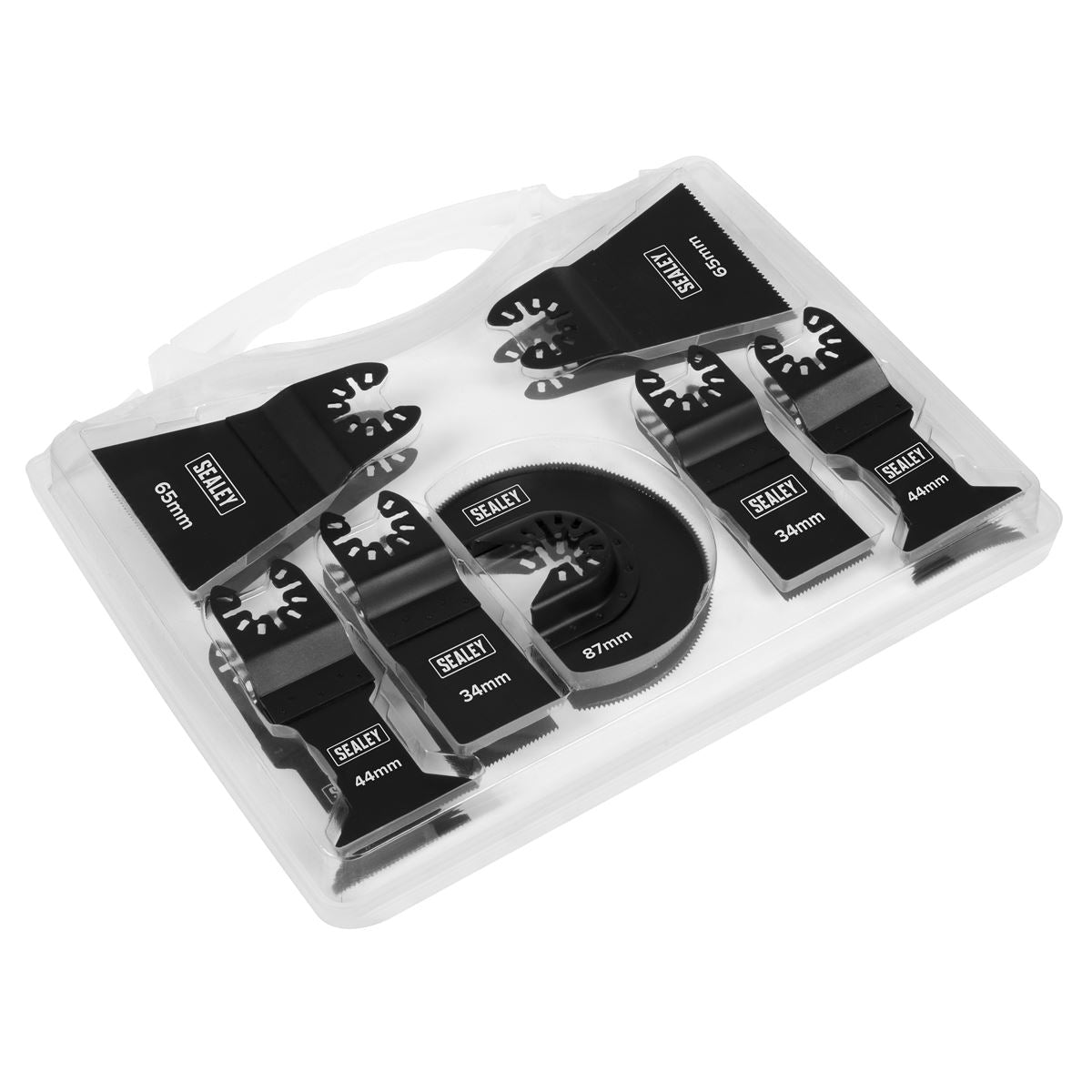 Sealey Multi Tool Blade Set Metal & Wood 7pc In A Plastic Storage Case WMTSET