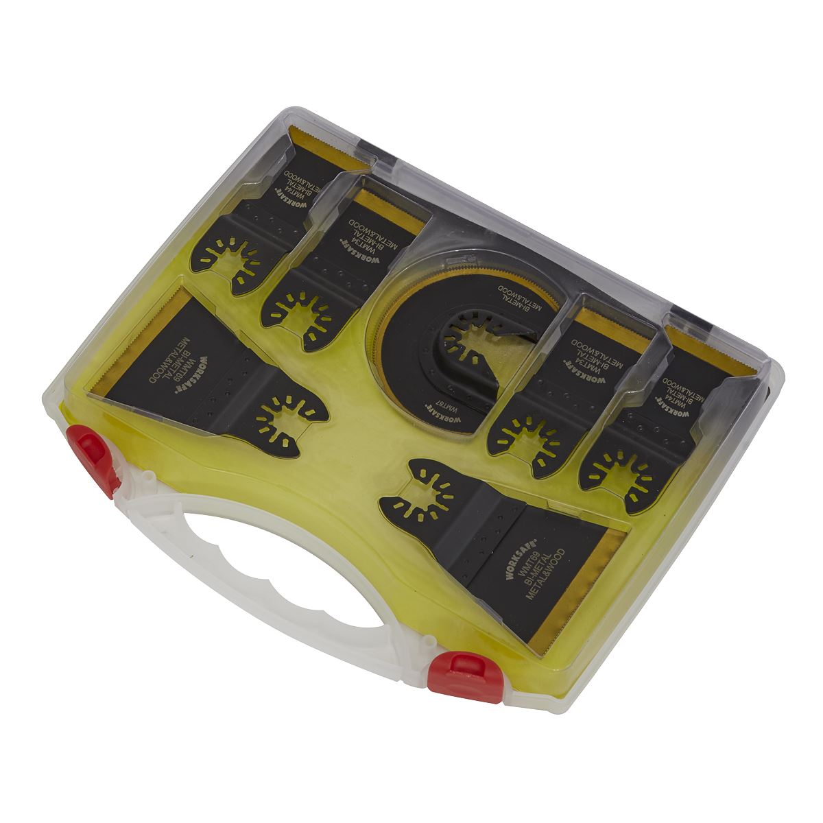 Sealey Multi Tool Blade Set Metal & Wood 7pc In A Plastic Storage Case WMTSET