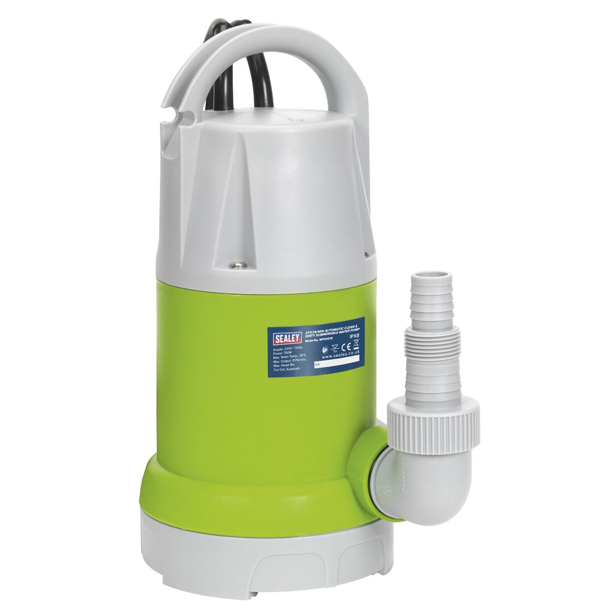 Sealey Submersible Clean & Dirty Water Pump Automatic 217L/min 230V WPCD215