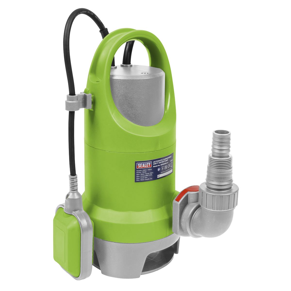 Sealey Submersible Dirty Water Pump Automatic 225L/min 230V WPD235A