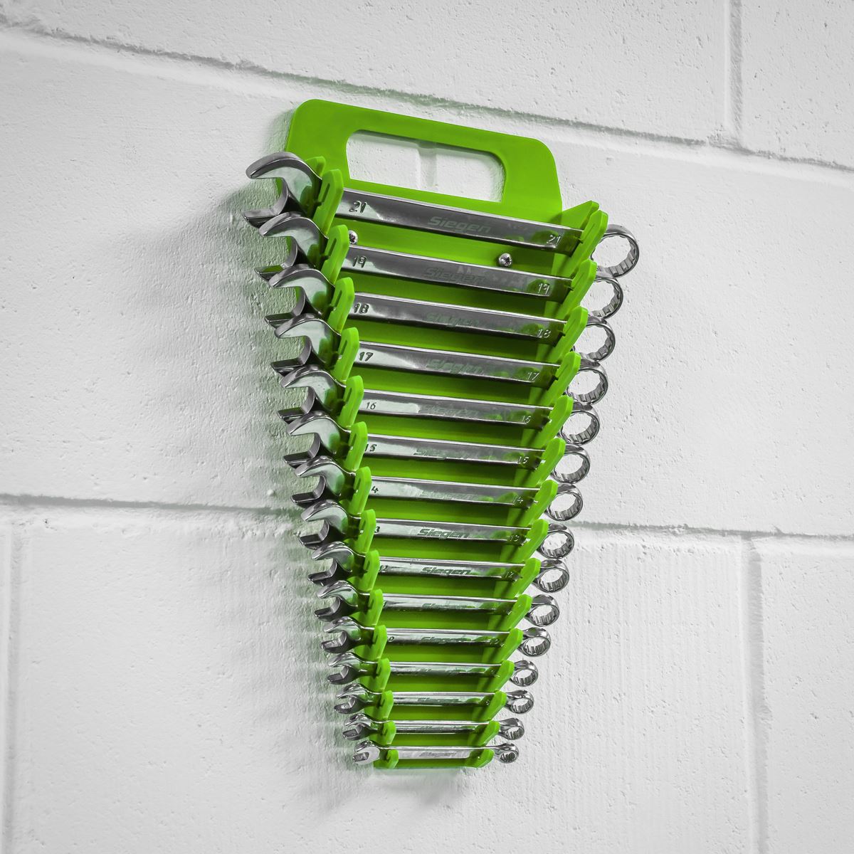 Sealey Spanner Rack Capacity 15 Spanners Hi-Vis Green WR08HV