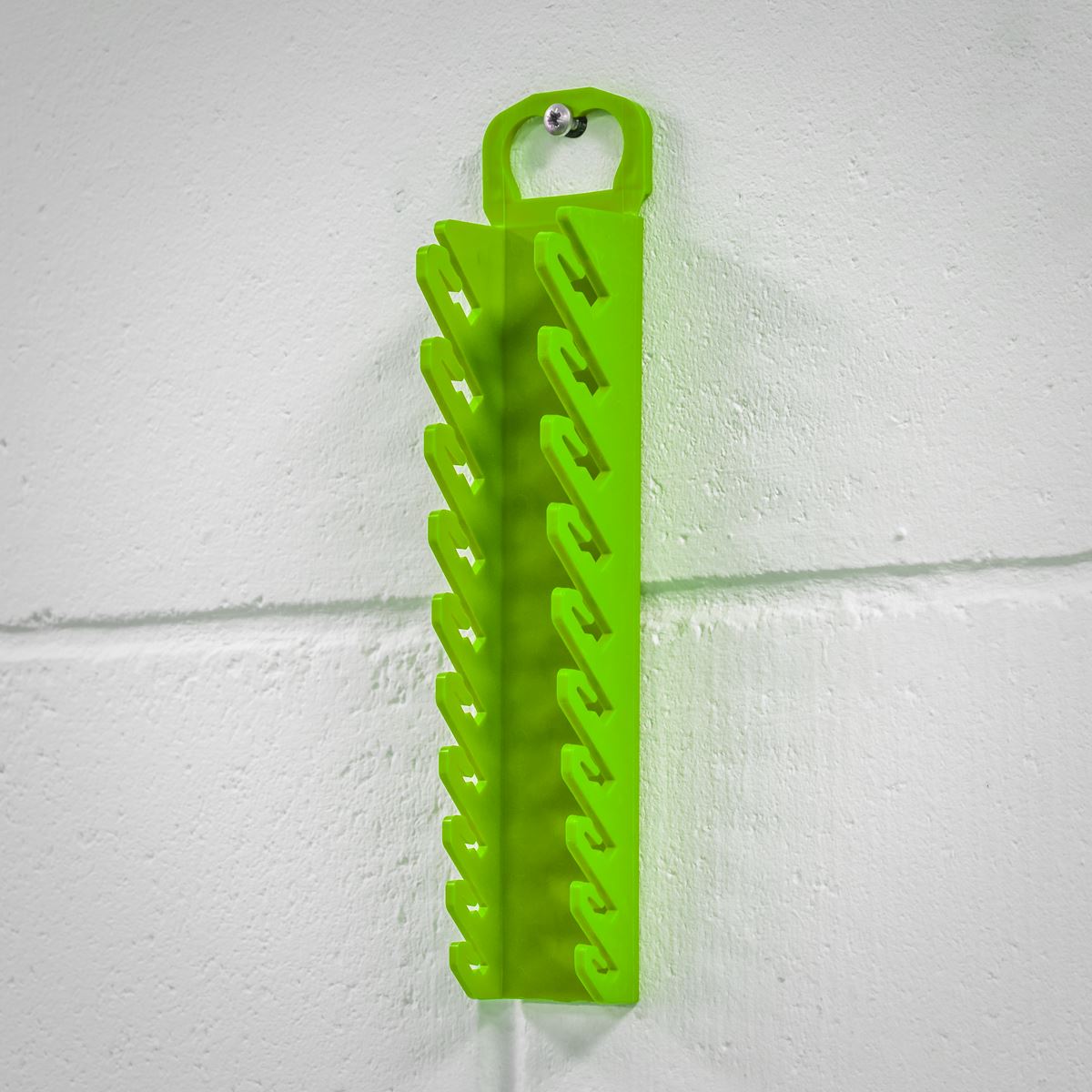 Sealey Spanner Rack Capacity 10 Stubby Spanners - Hi-Vis Green WR10HV