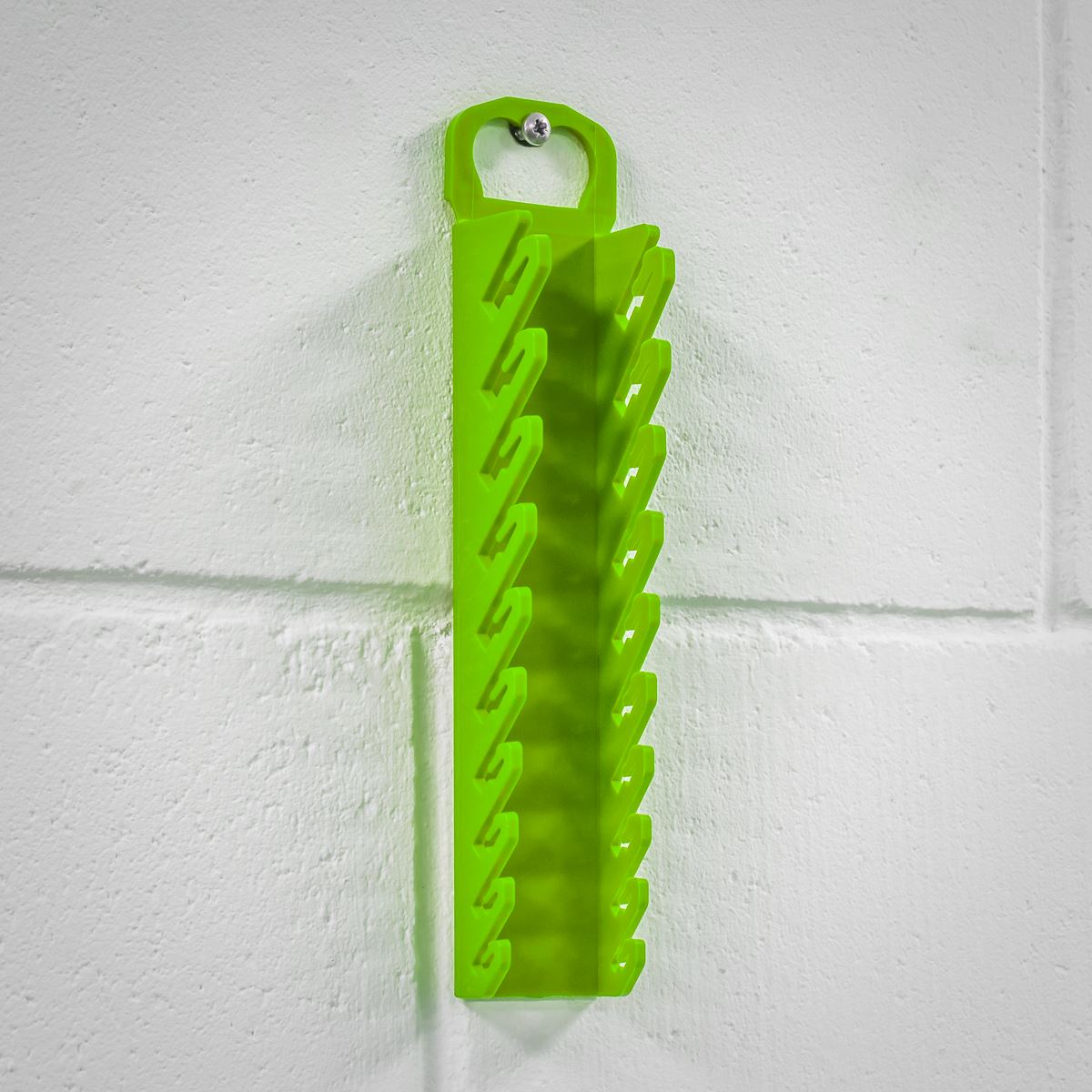 Sealey Spanner Rack Capacity 10 Stubby Spanners - Hi-Vis Green WR10HV