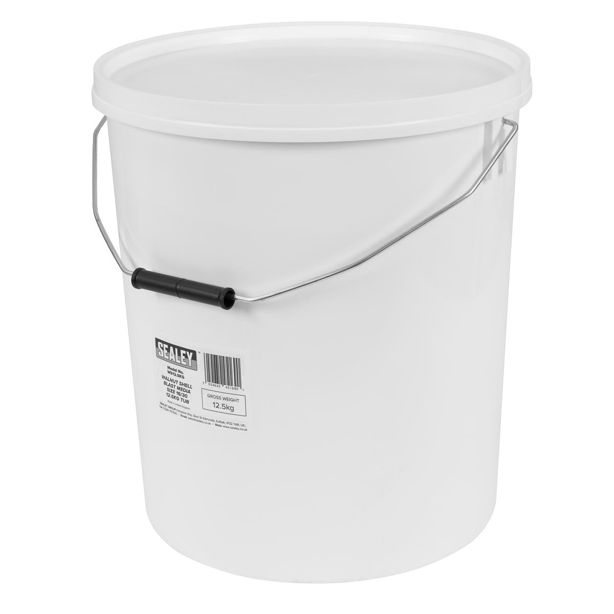 Sealey Walnut Shell Blast Media - Size 16/30 - 12.5kg Tub WS12.5KG
