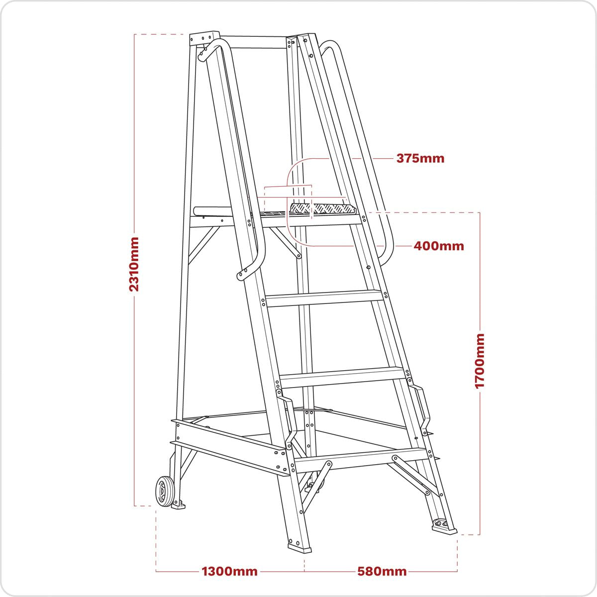 Sealey Warehouse Steps 7-Tread WS7