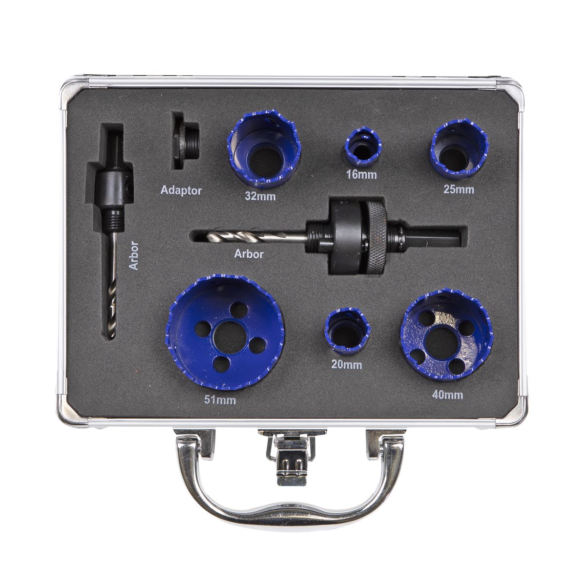 Sealey Hole Saw Kit 9pc - Electricians WSEHSK