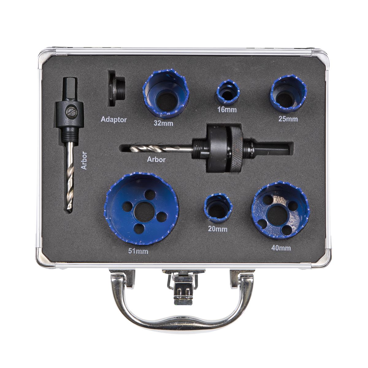Sealey Hole Saw Kit 9pc - Electricians WSEHSK