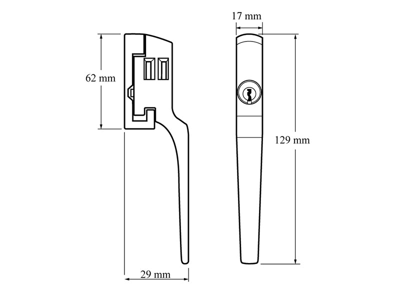Yale Locks P115WE Lockable Window Handle White Finish YALP115WE