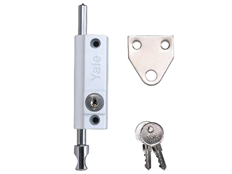 Yale Locks P124 Door Push Bolt White Finish Visi YALP124WE