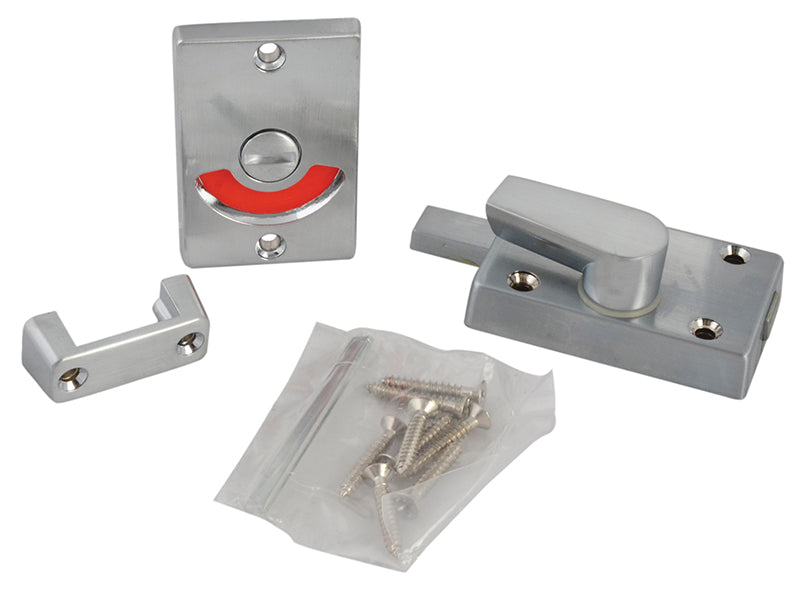 Yale Locks Indicator Bolt for Bathrooms or W.C Doors Satin Chrome P127 YALP127SC