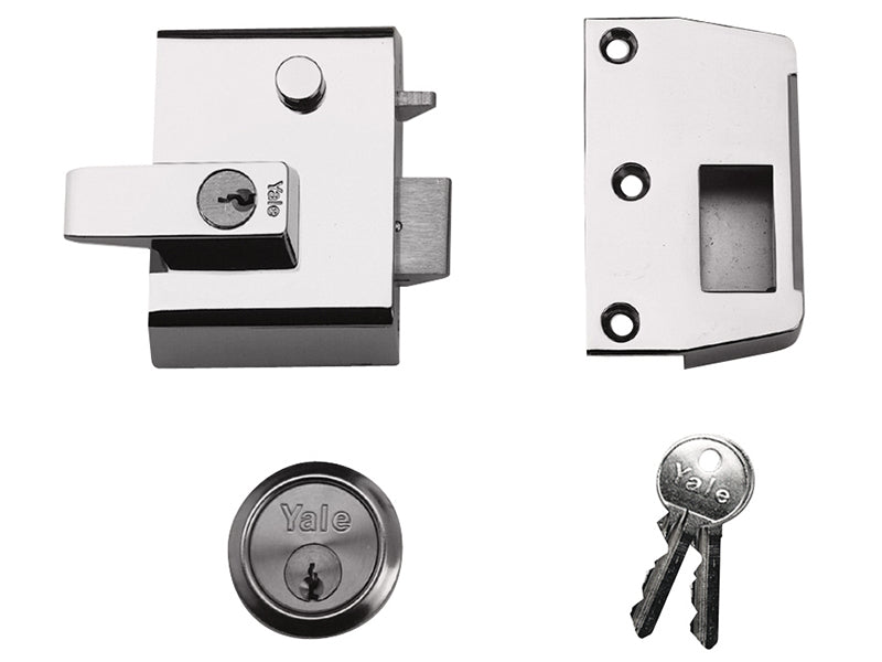Yale Locks P2 Double Locking Nightlatch 40mm Backset DMG/PB Finish Visi YALP2DMGPB