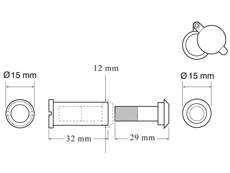 Yale Locks P9401B Door Viewer Brass Finish YALP9401PB