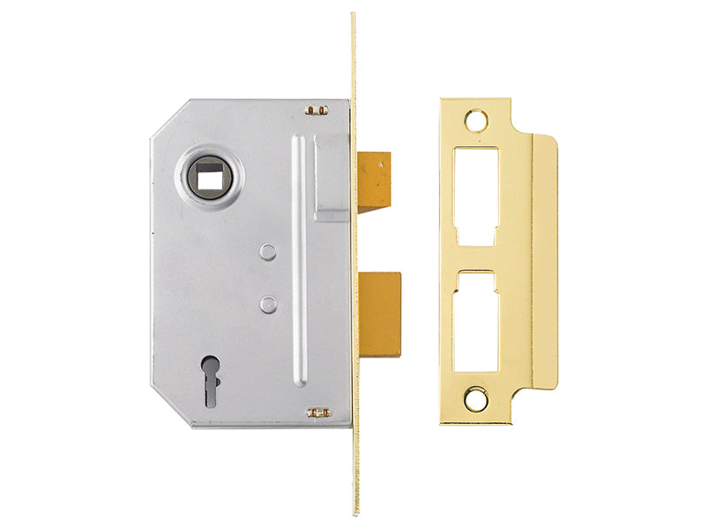 Yale Locks PM246 Internal 2 Lever Mortice Sashlock Polished Brass 80mm 3in YALPM246PB30