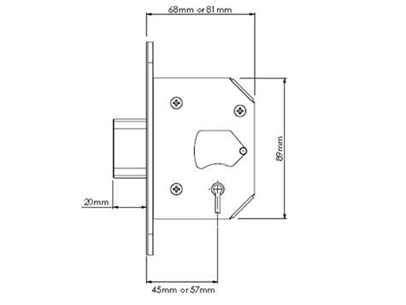 Yale Locks PM562 Hi-Security BS 5 Lever Mortice Deadlock 81mm 3in Polished Brass YALPM562PB30
